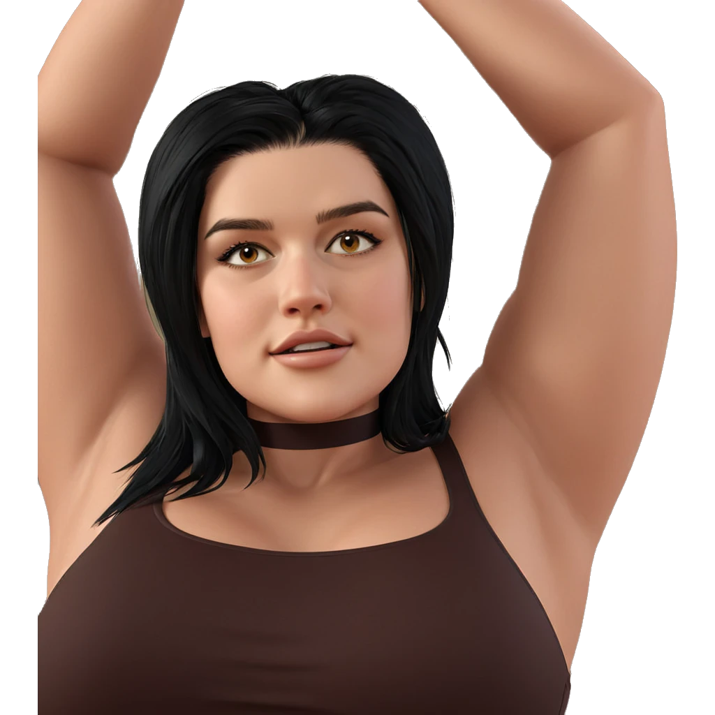 bound beauty with black hair emoji