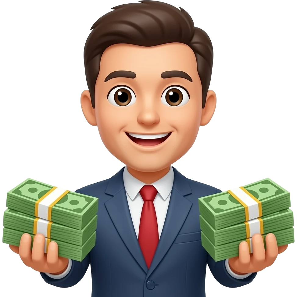 happy person with money emoji