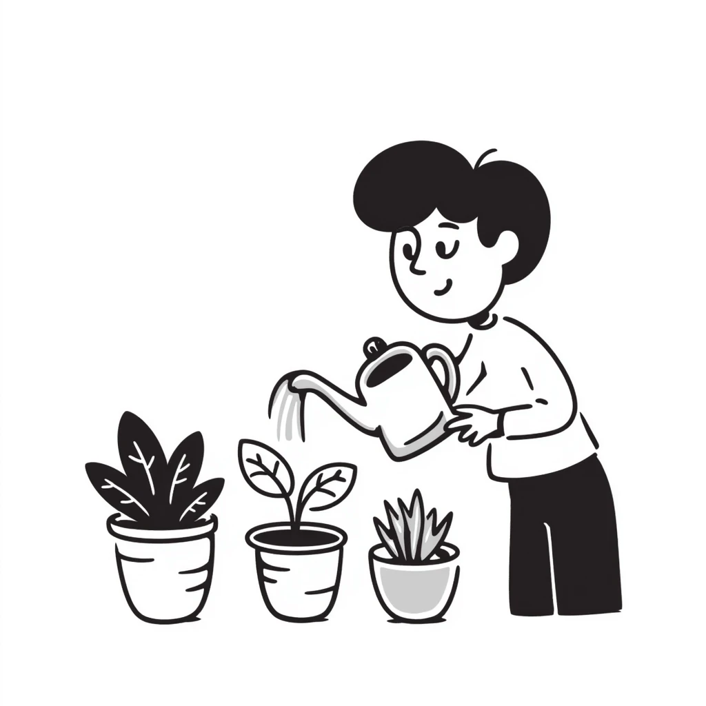 watering houseplants emoji