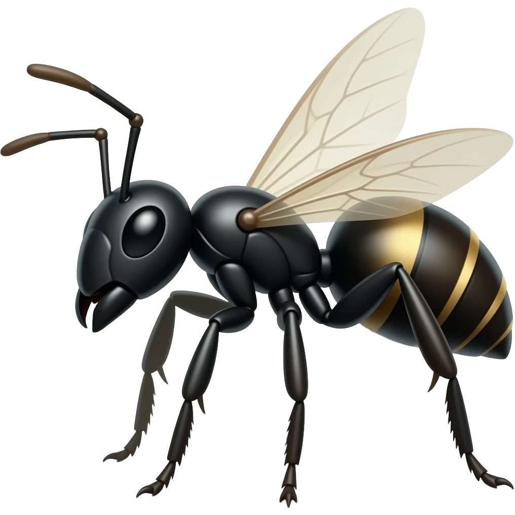 Black Ant queen emoji