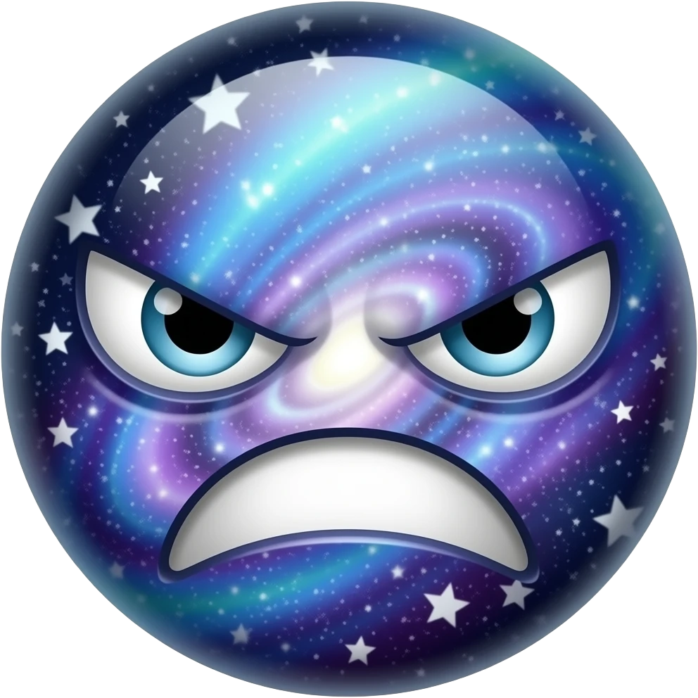 An emoji of literally everything coolest stuff like galaxies good deatail and things angry emoji