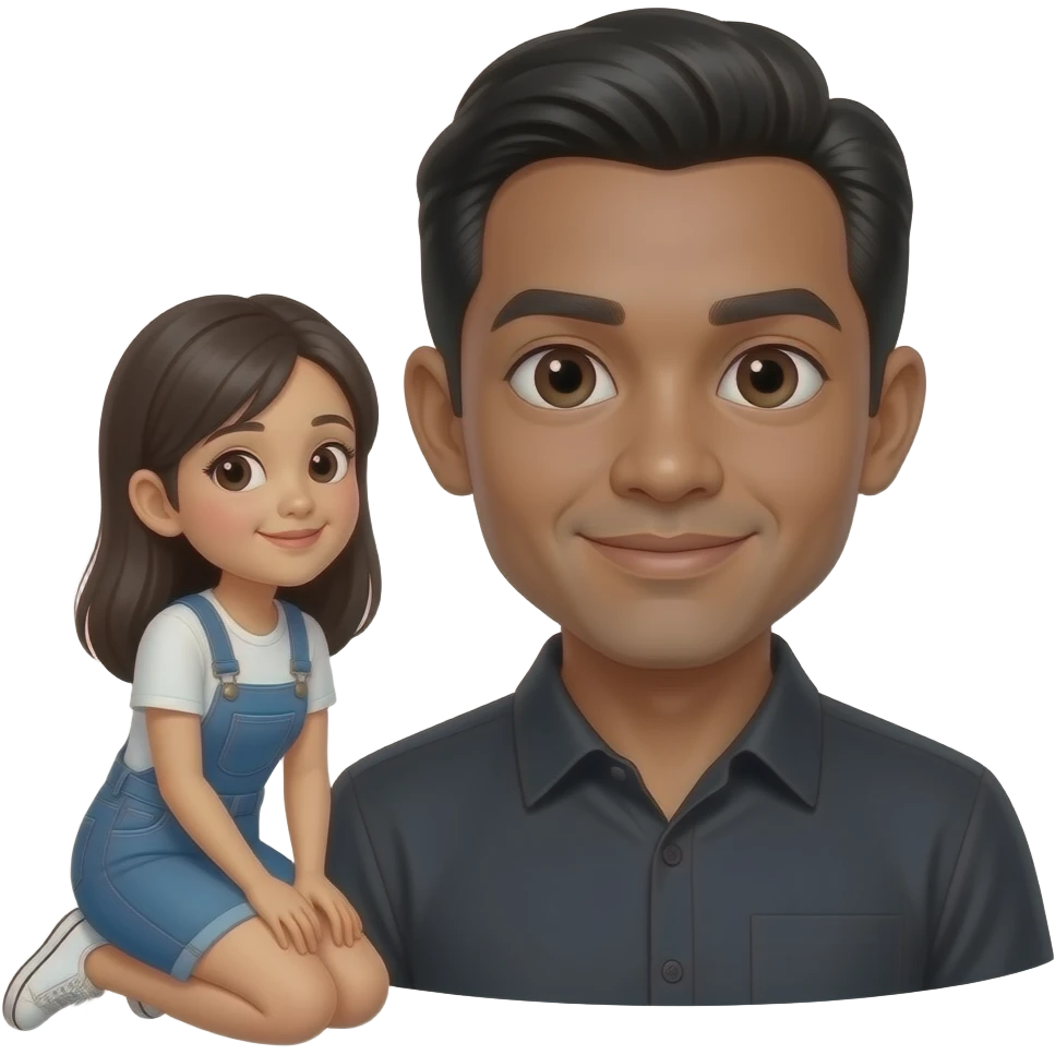 Pinay girl kneeling before a black guy emoji
