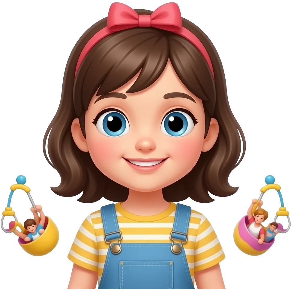child girl at the amusement park emoji