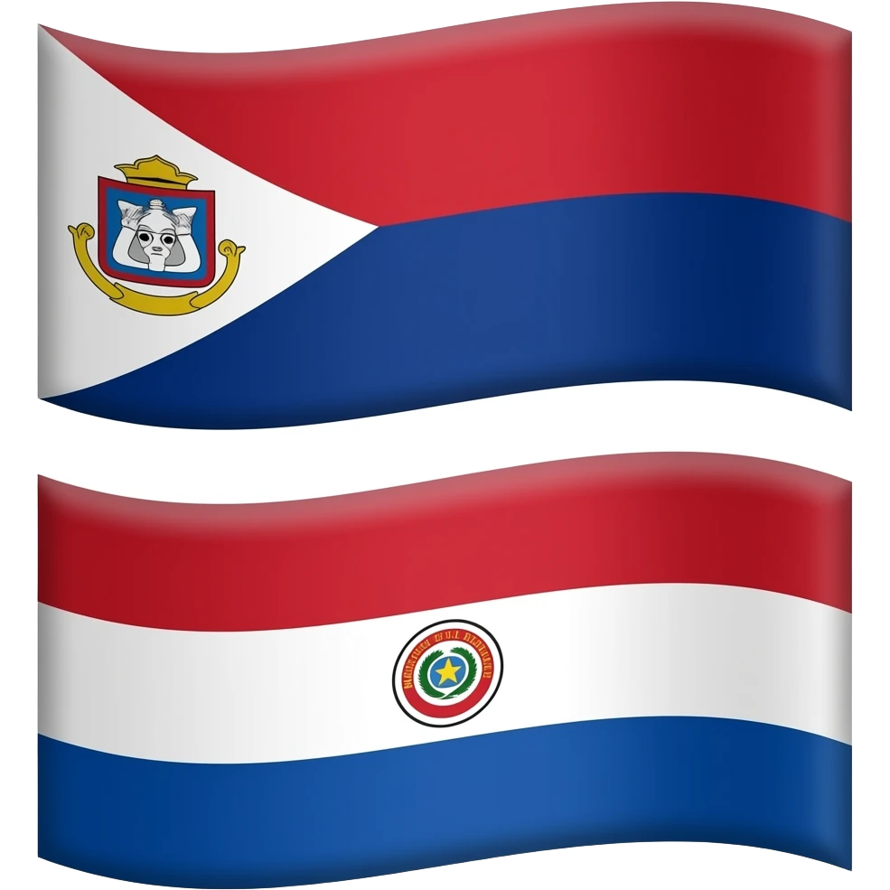 Flag of saint martin and paraguay emoji