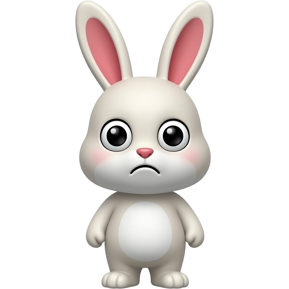 bunny evil eye red sad emoji