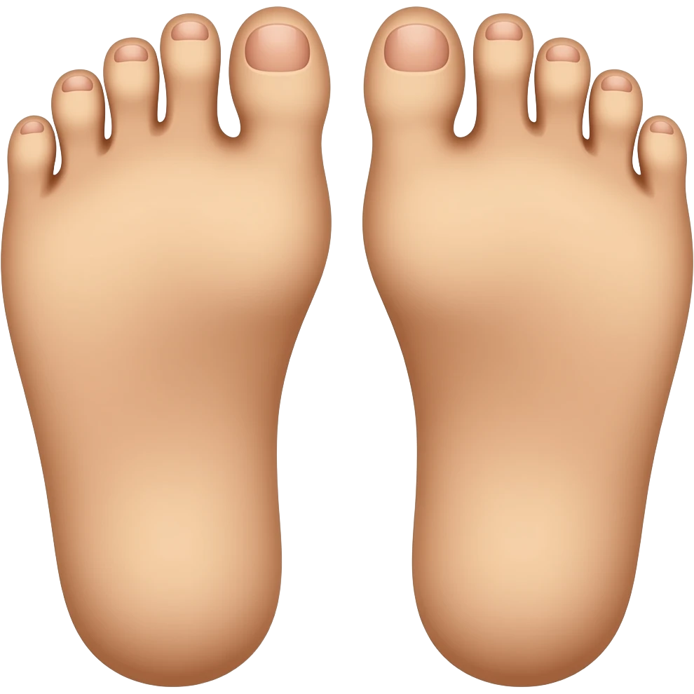 Brown feet toenails emoji