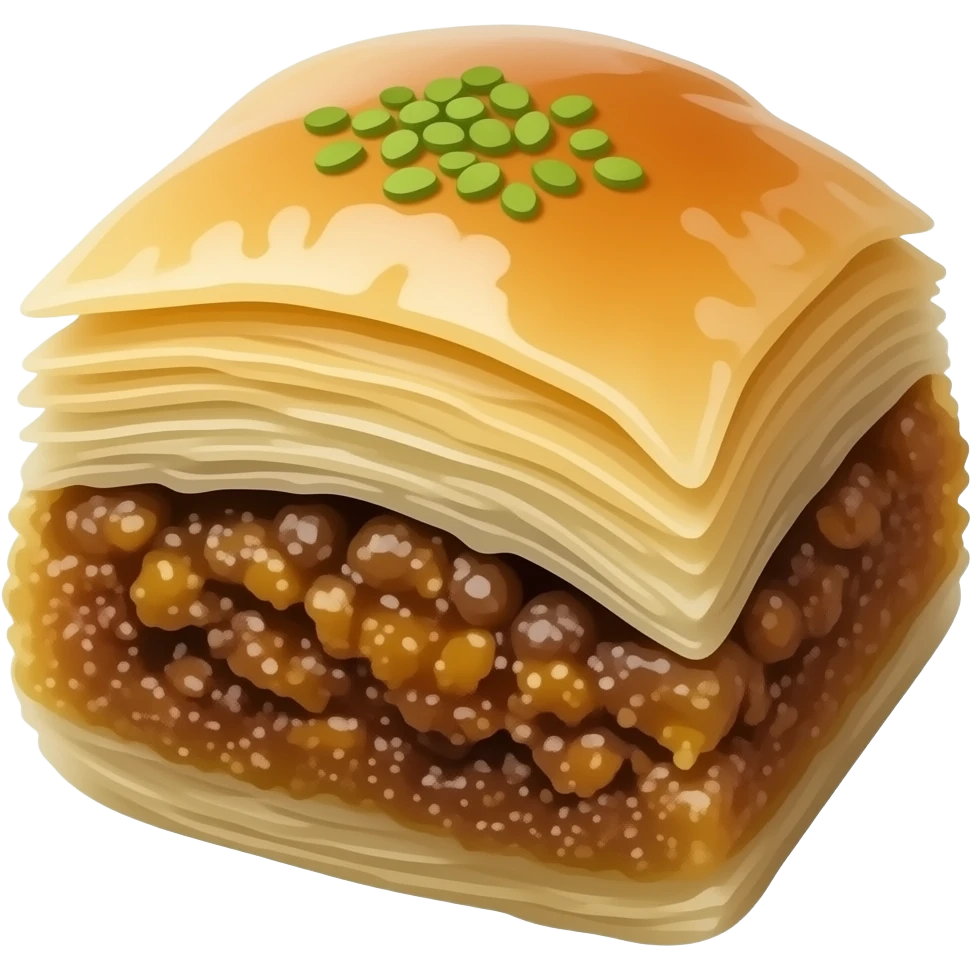 Gaziantep Özel tatlısı baklavanın gerçekçi halini emoji yaparmisin emoji