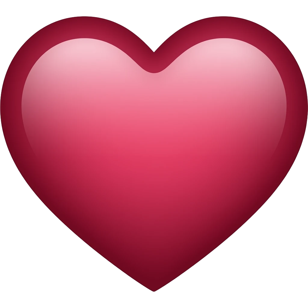 Maroon color heart emoji emoji