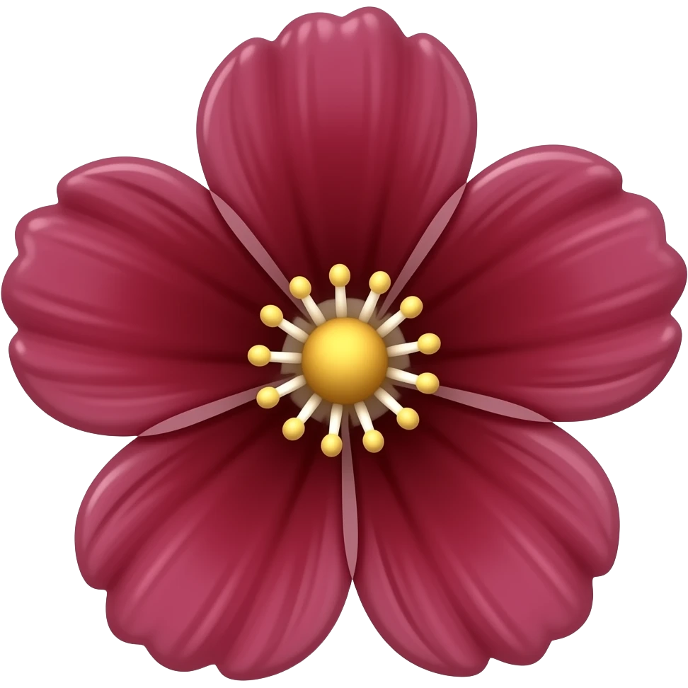 Maroon flower emoji