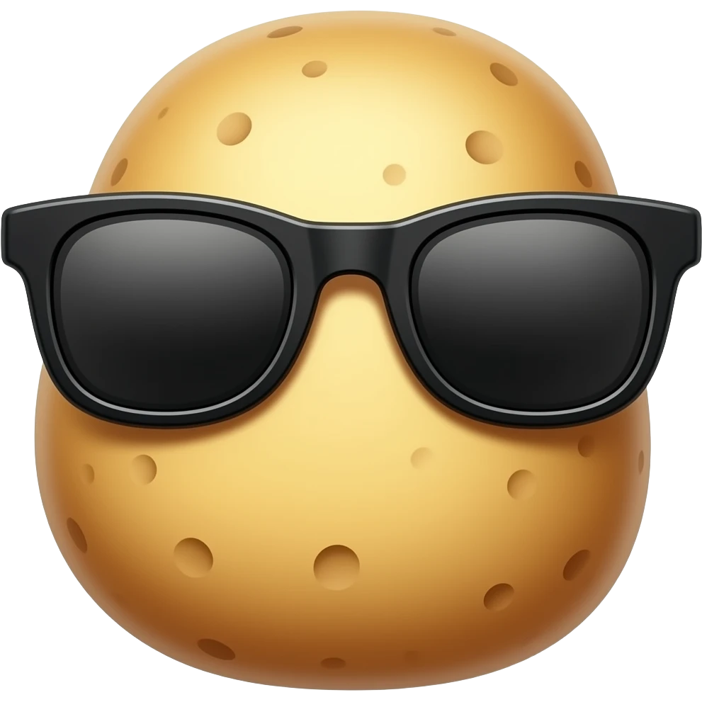 potato wearing sunglasses emoji