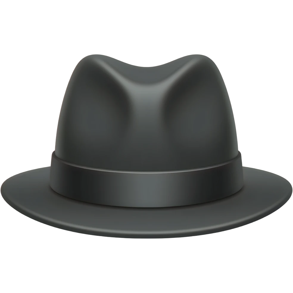 black hat emoji