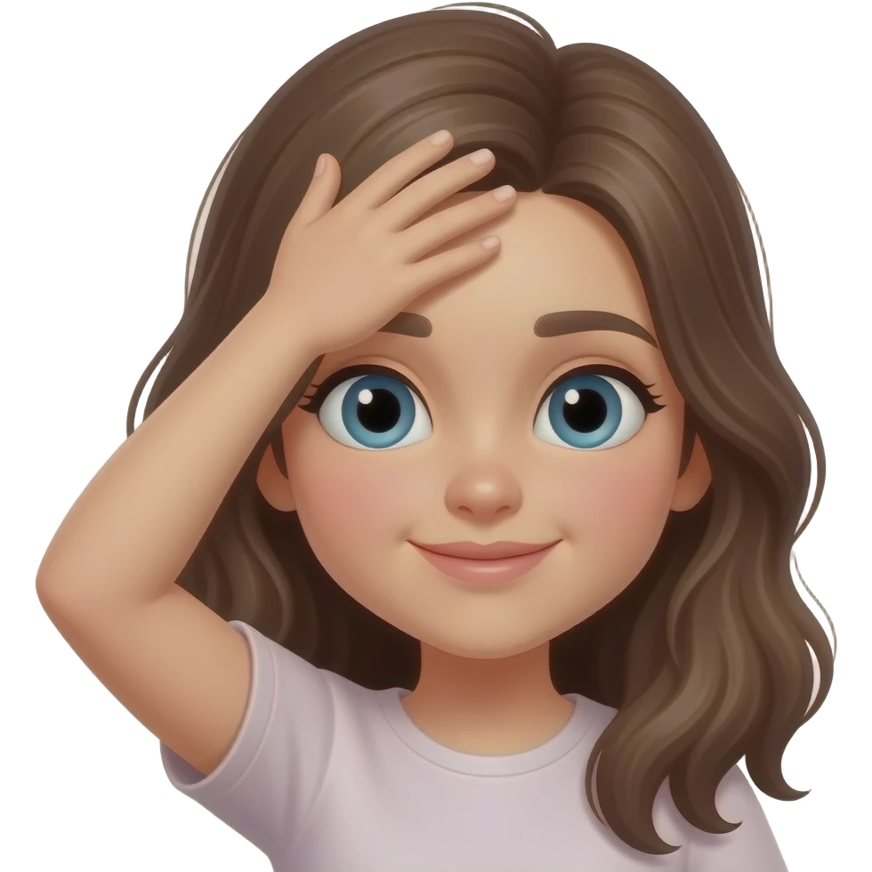 kız emojisi alnını sacla kapla emoji