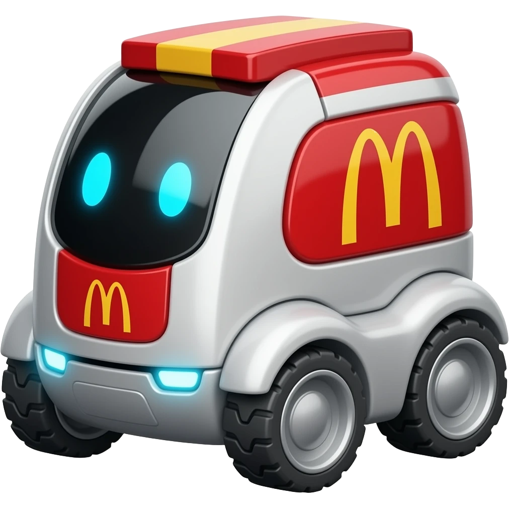 Mcdonalds Delivery robot emoji