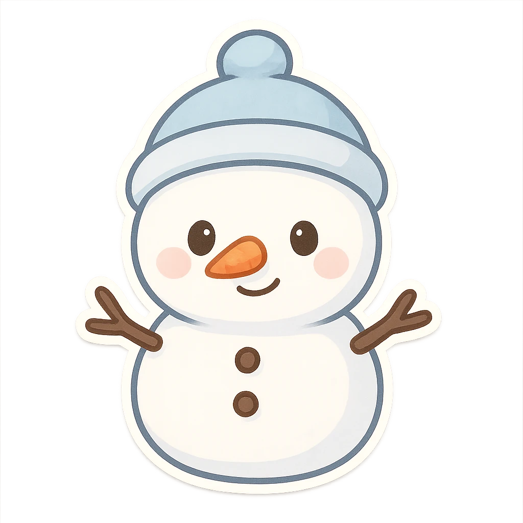 一个可爱的小雪人 emoji