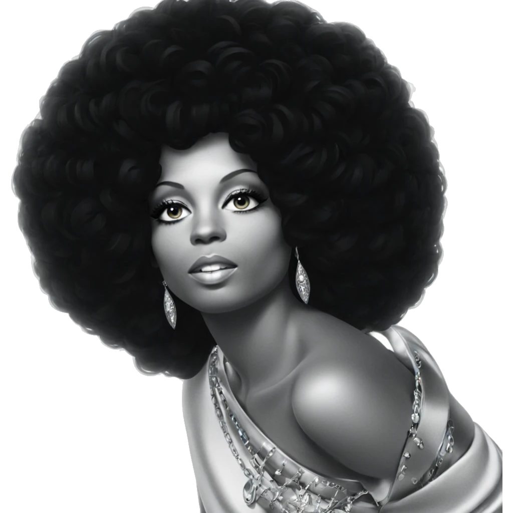 monochrome beauty with jewelry emoji