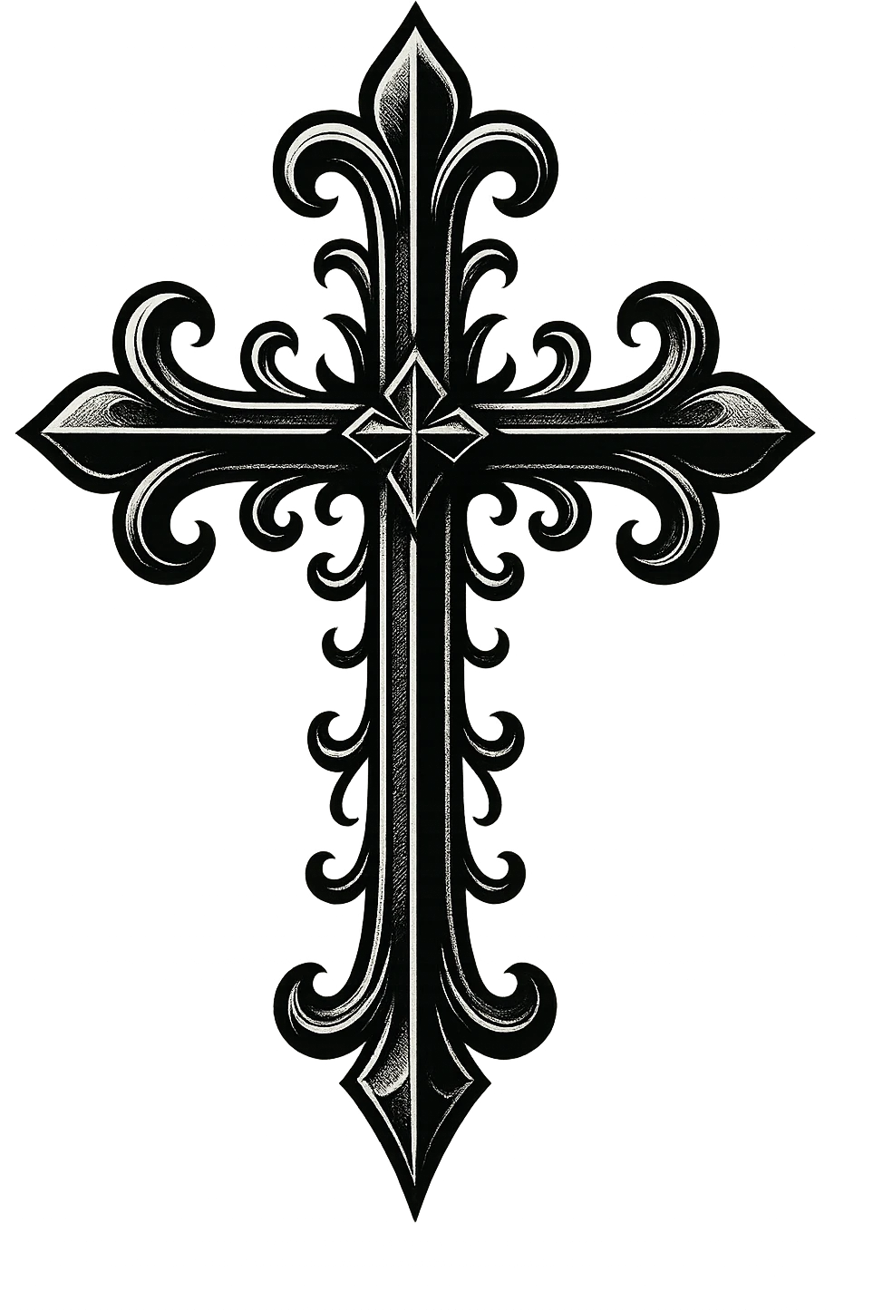 goth cross, remove background emoji