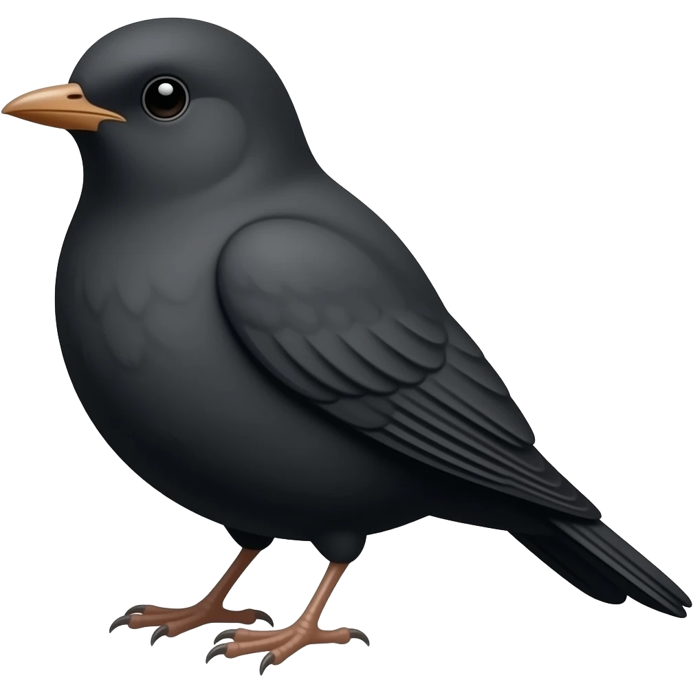 el pajaro igual solo que negro y que sea pequeño emoji