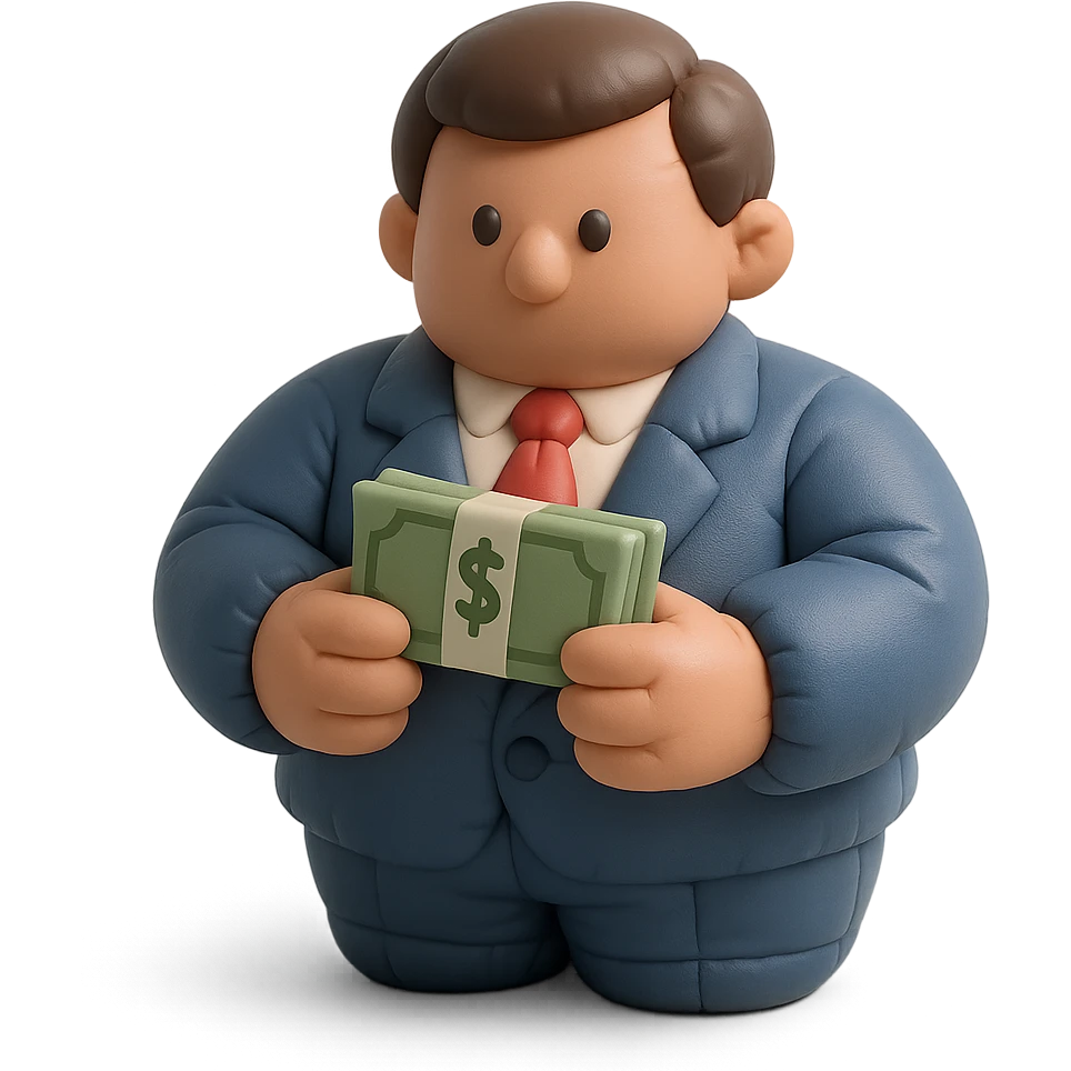 business man with money in his hands emoji