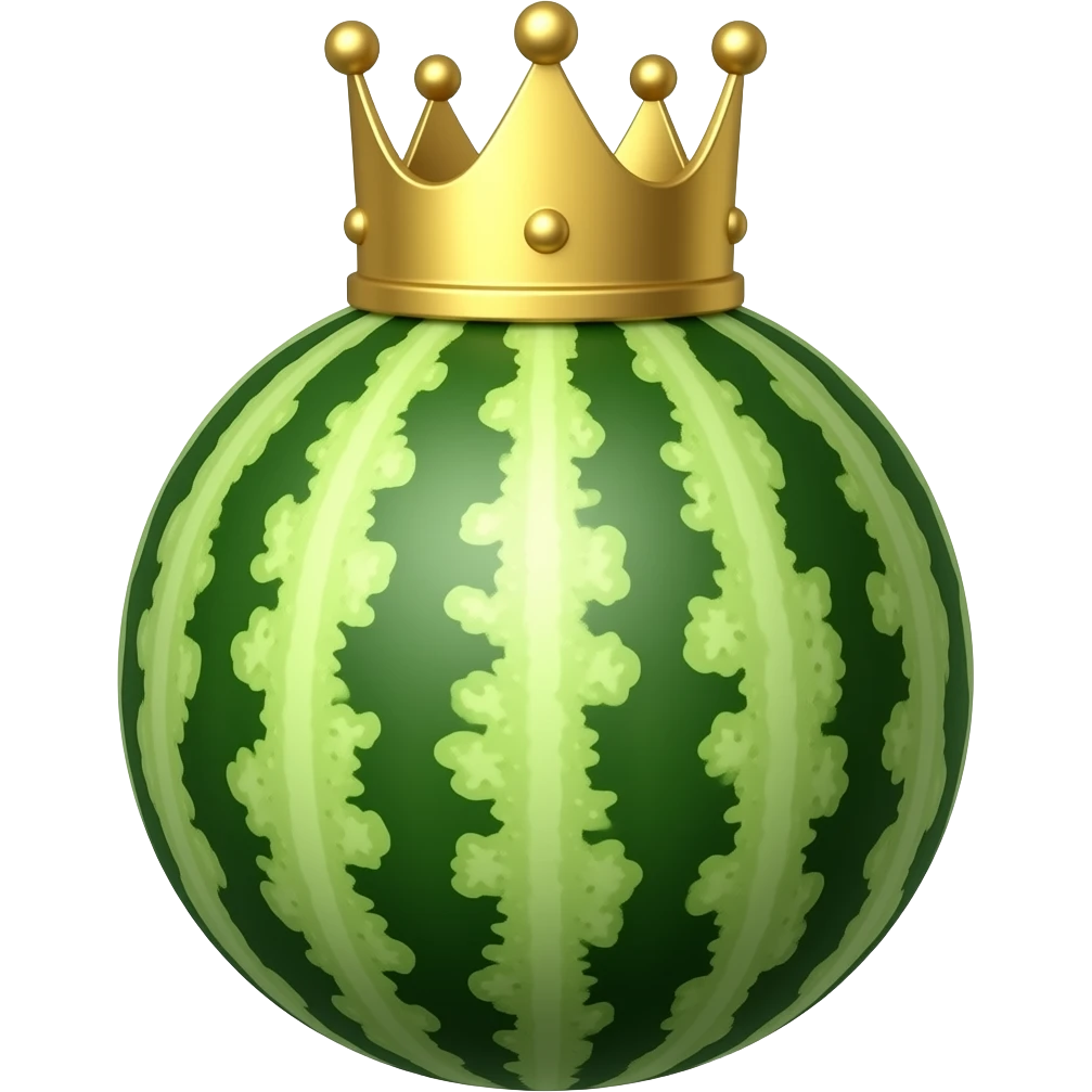 Kral taçlı kavun emoji