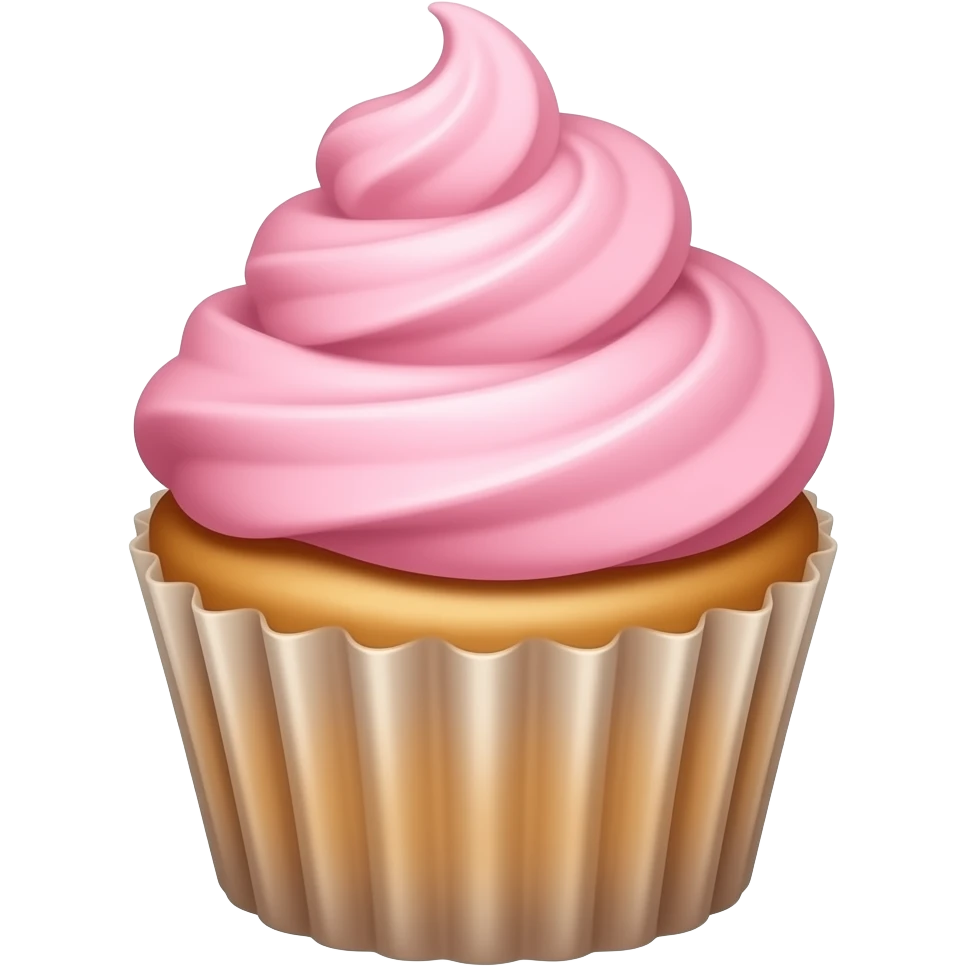 Cupcake with pink icing miemojis.com emoji