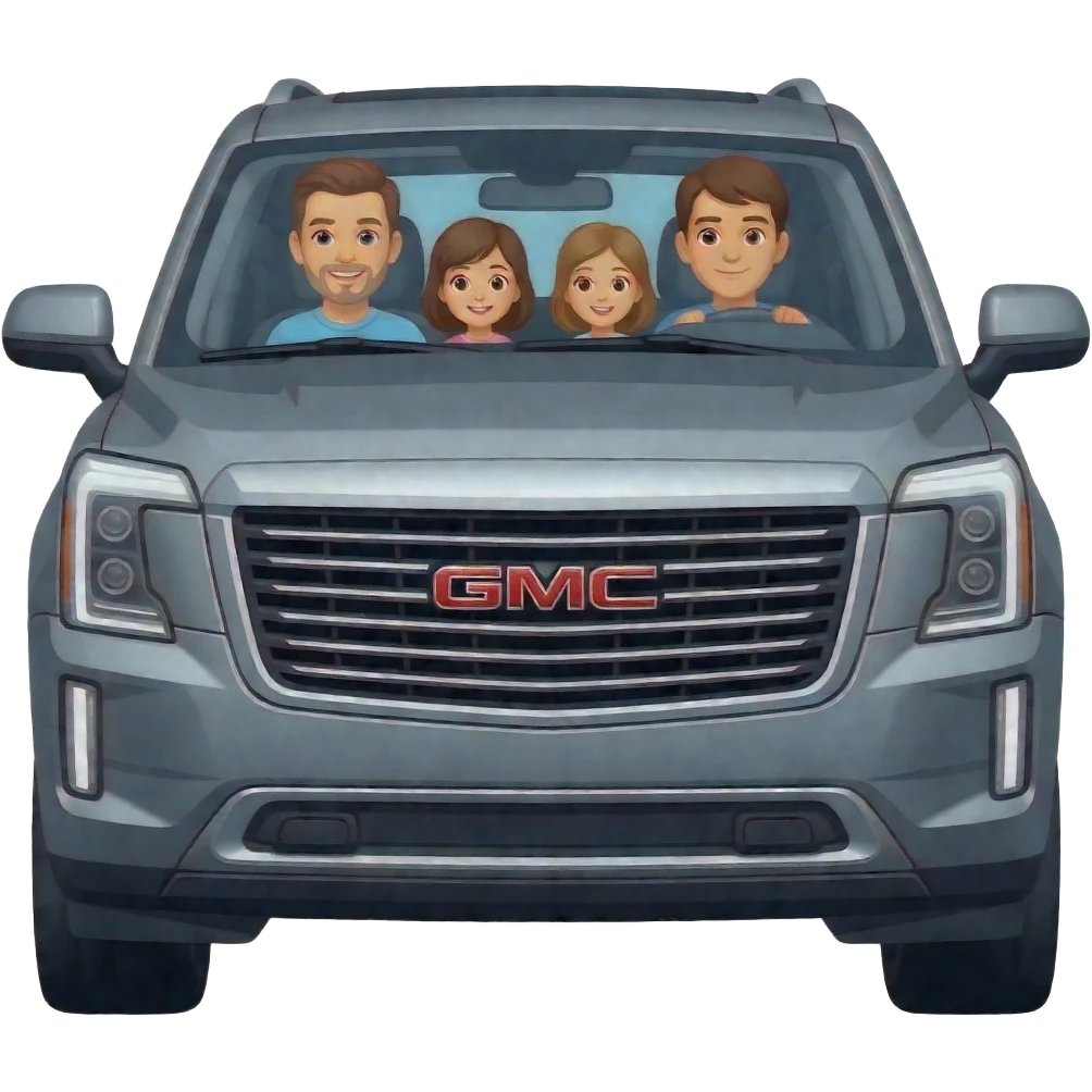 Family travel GMC Yukon 2023 emoji