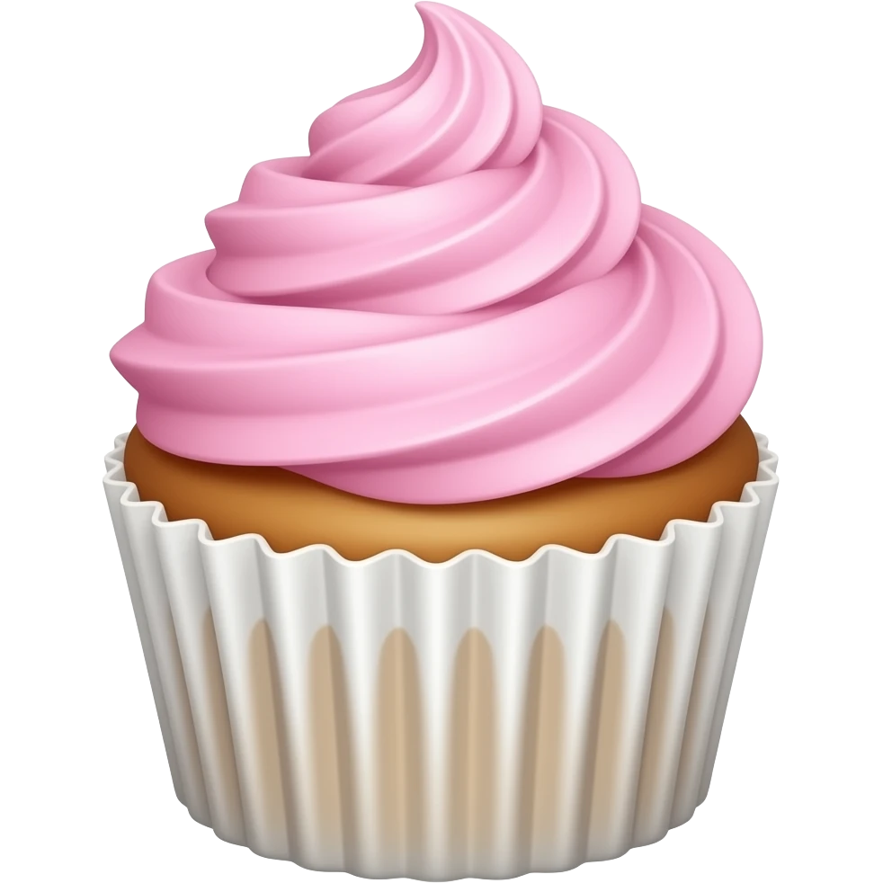 Cupcake with pink icing emoji