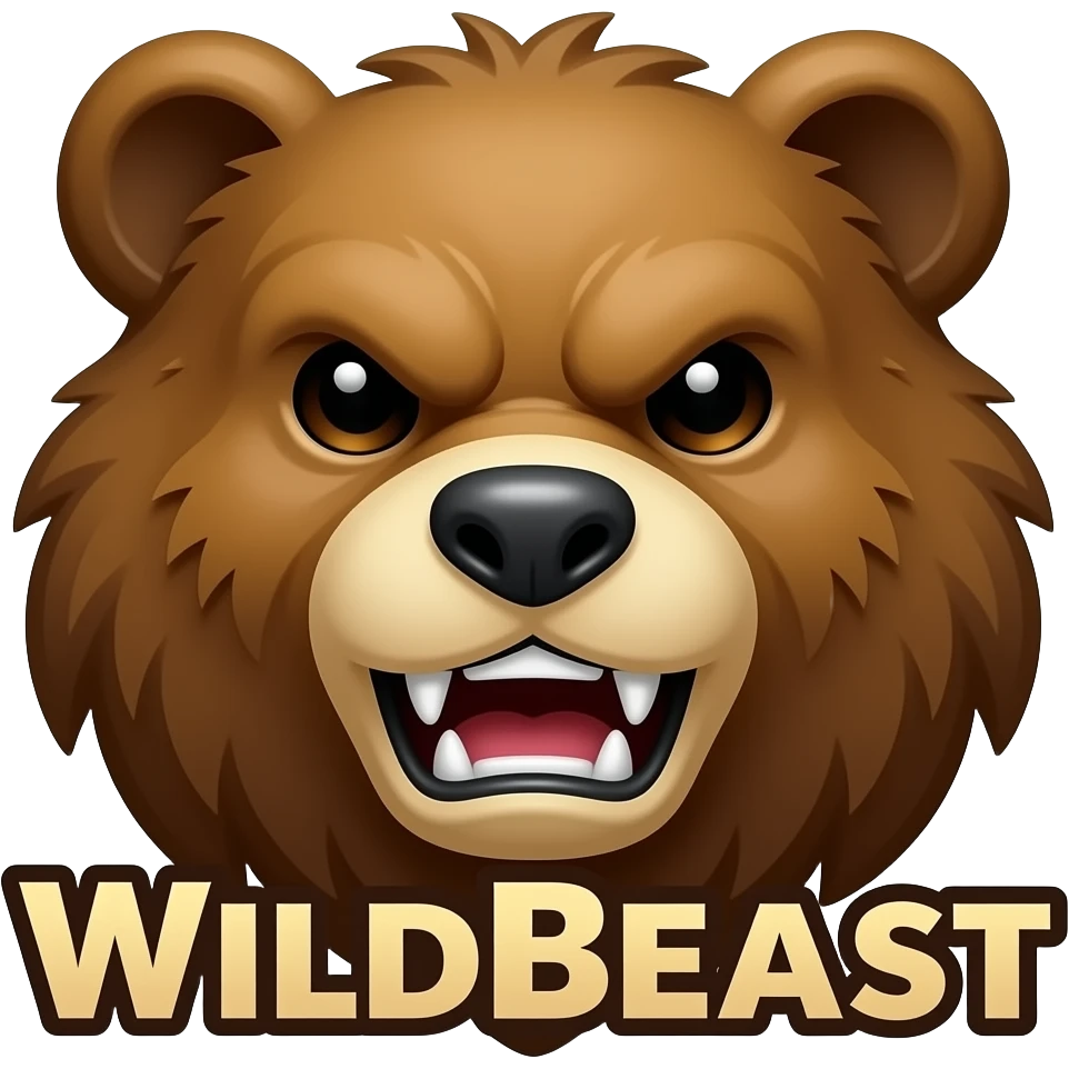 funny logo of wildBeast emoji