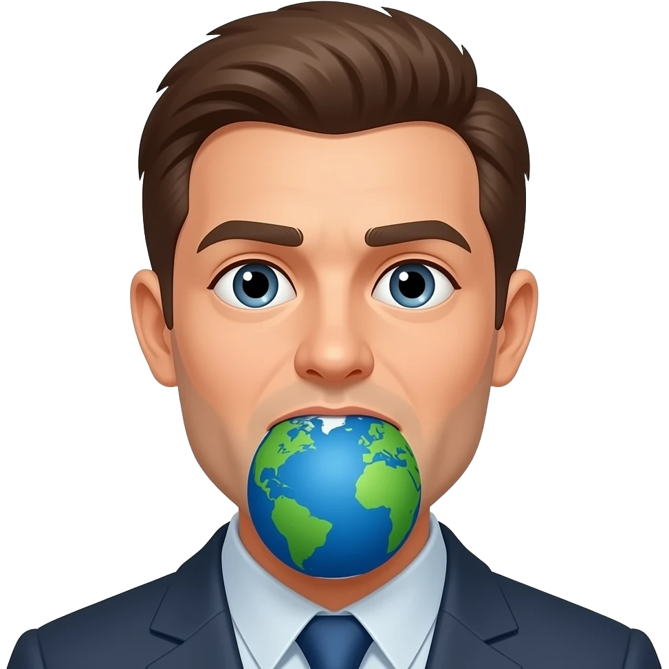 Faça ele engolindo a terra emoji