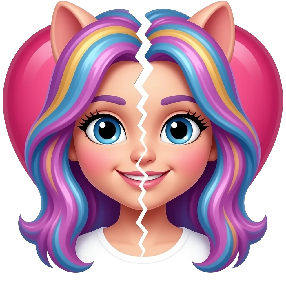 lisa frank broken heart emoji