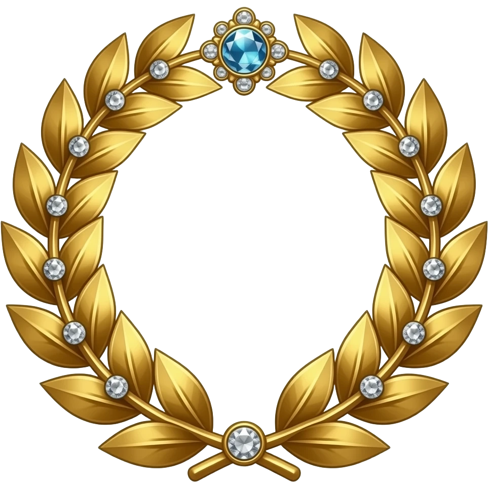 Corona de laurel imperial de oro y diamantes del dios Emperador de Warhammer 40k emoji