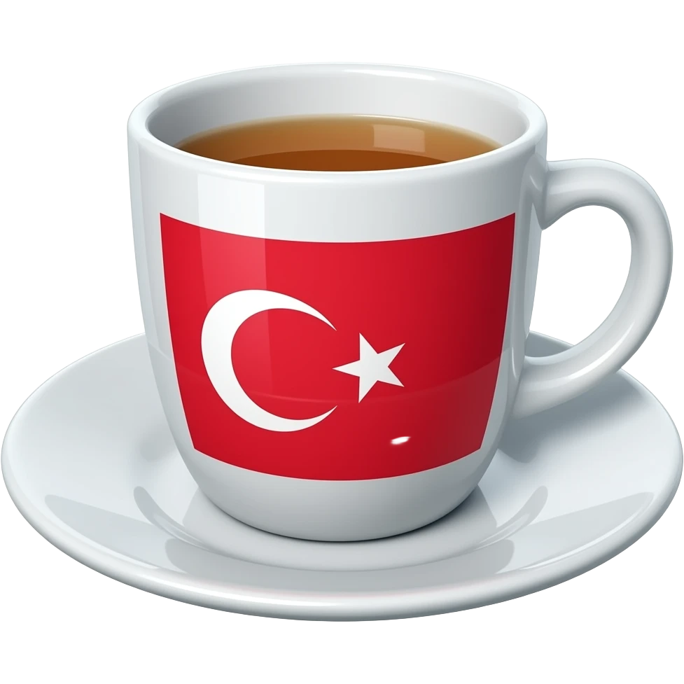 Türkiye bayraklı çay yap ama gerçekten türk bayraklı olsun emoji