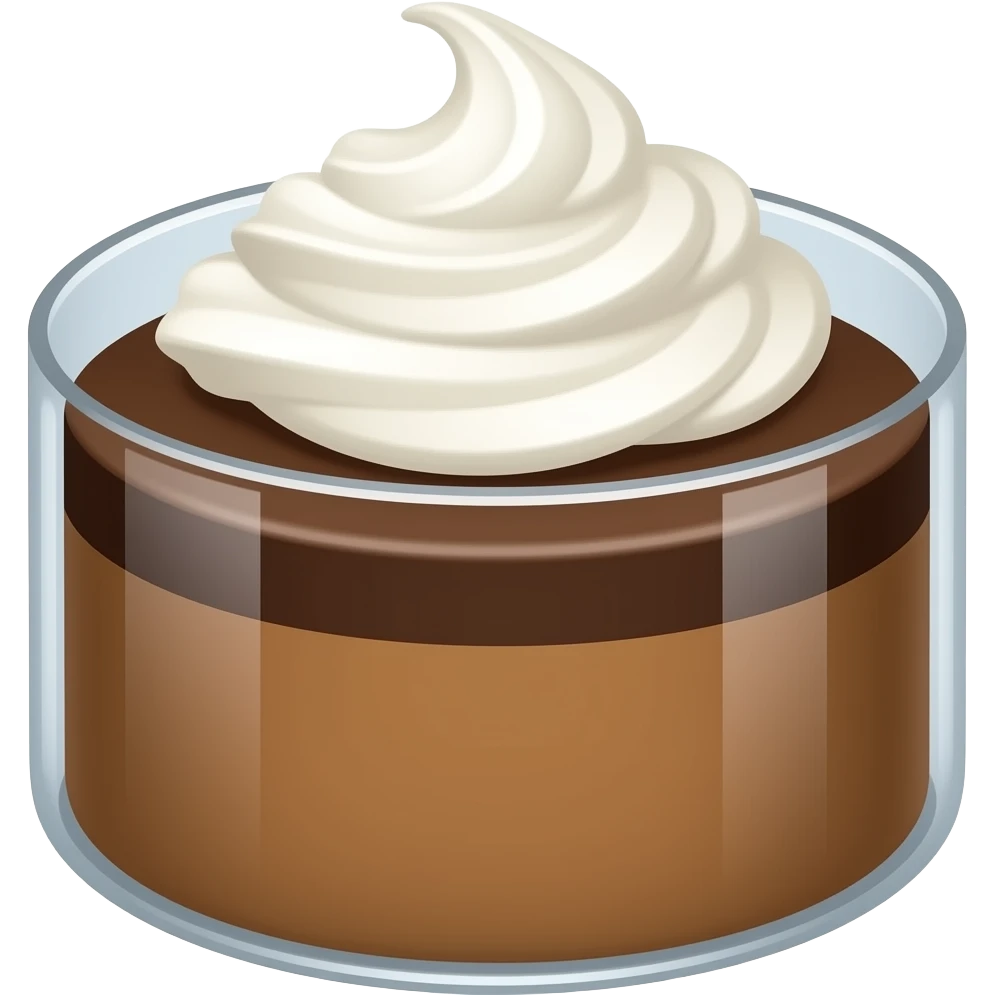 Verrine chocolat et chantilly emoji