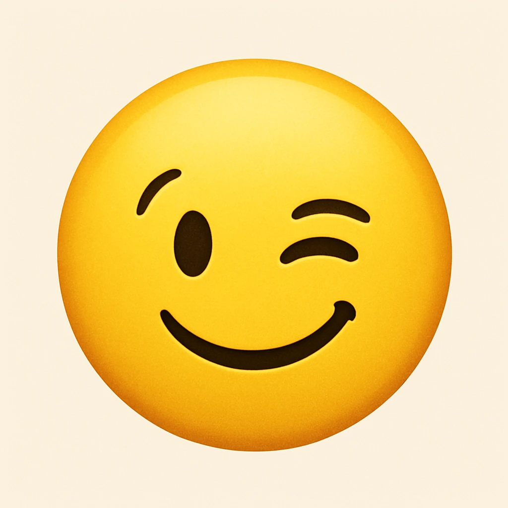 yellow emoji with a wink emoji