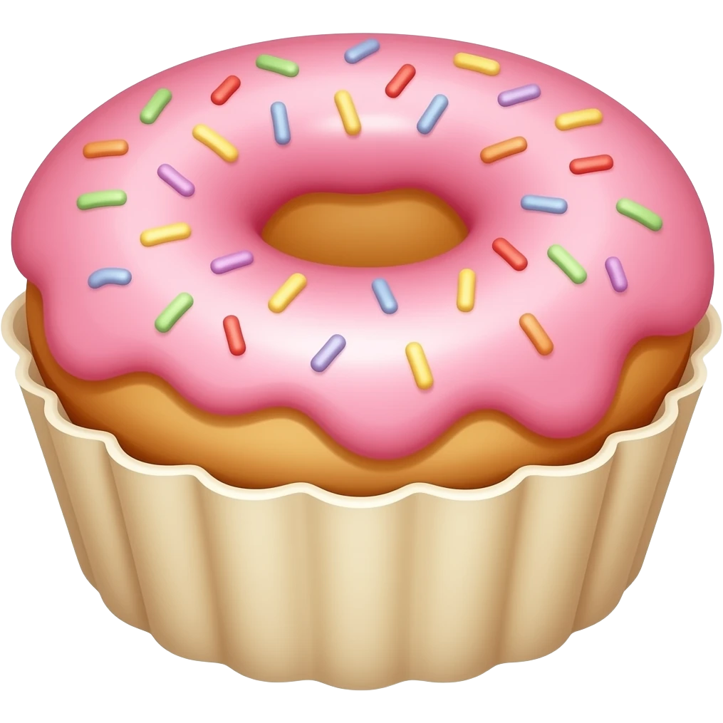 cupcake with donut emoji