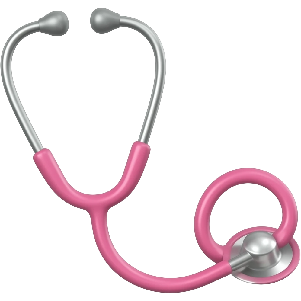 small pink  stethoscope emoji