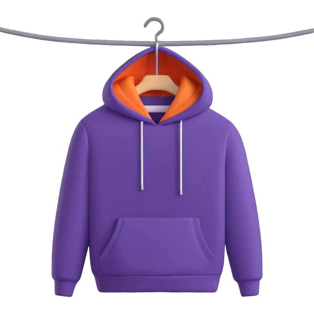 fashionable hoodie on a hanger emoji