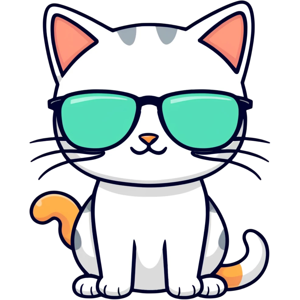 Cat with sunglasses emoji