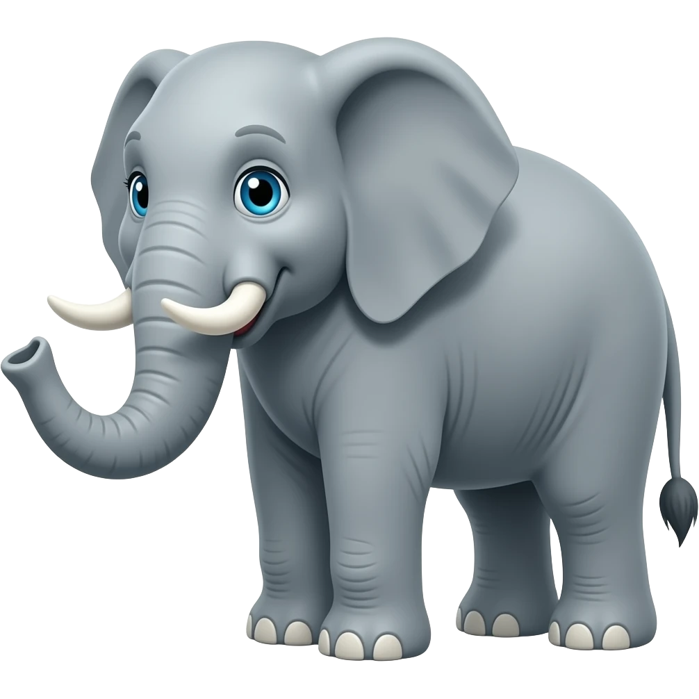 Elephant witfh thumbs up using trunk emoji