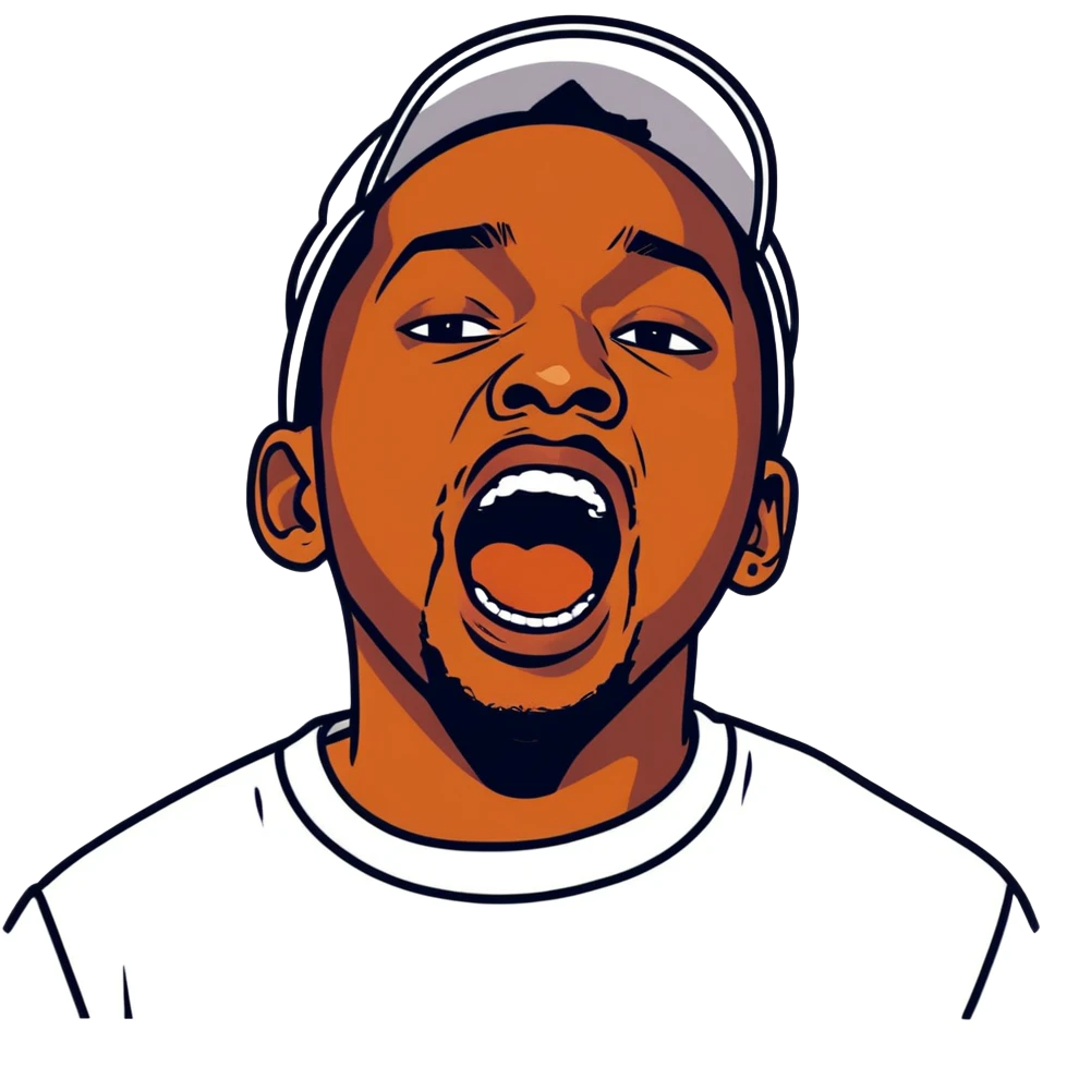 kendrick lamar screaming mustard emoji