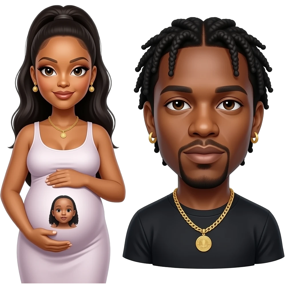 rihanna is pregnant with asap rocky's baby so he's in the picture emoji