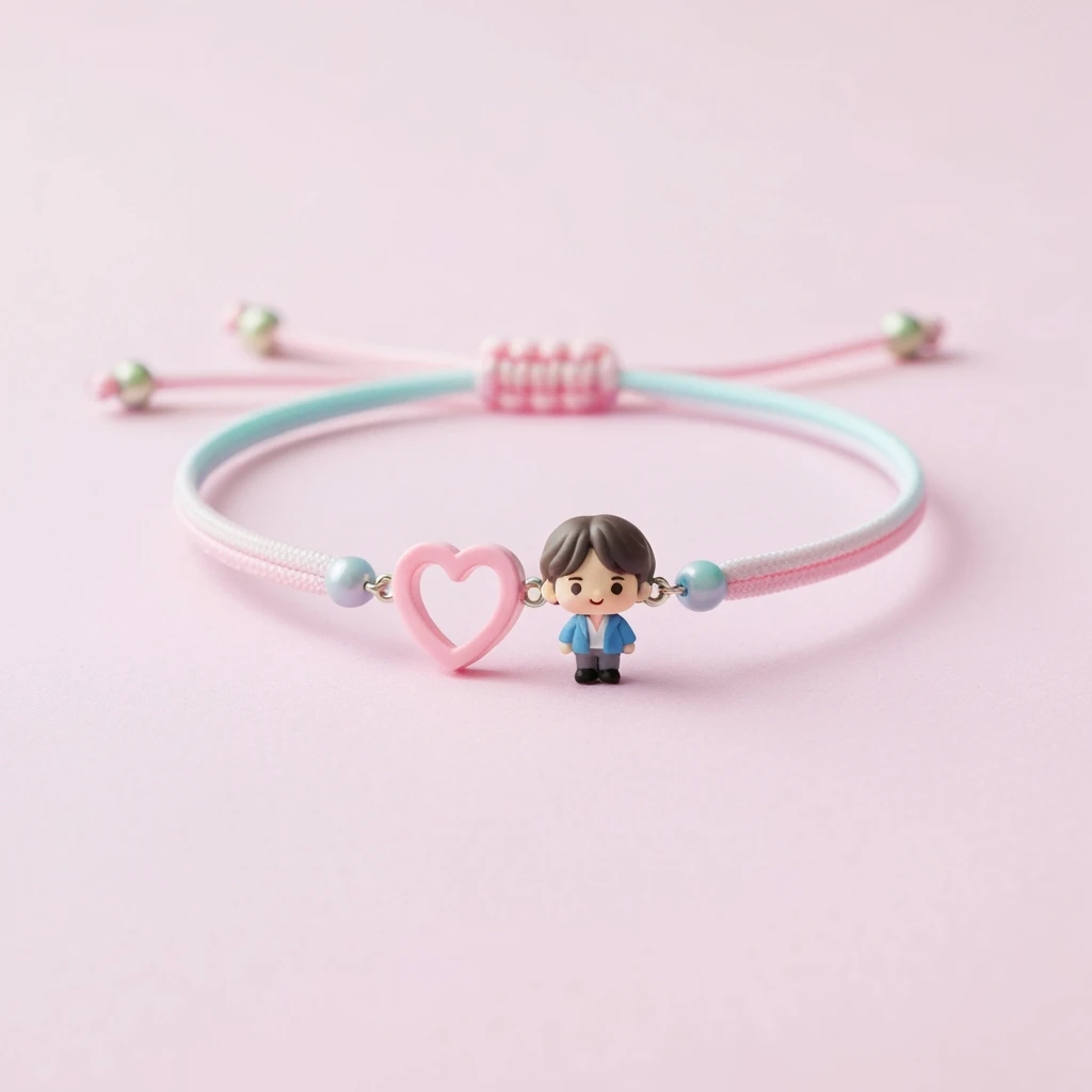 kpop fan bracelet, cute, expressive, minimal style emoji