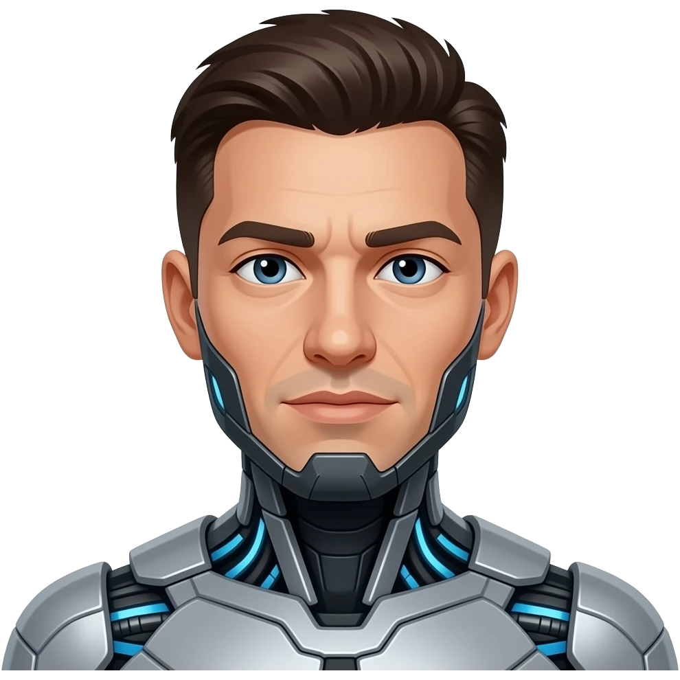 cyborg man emoji