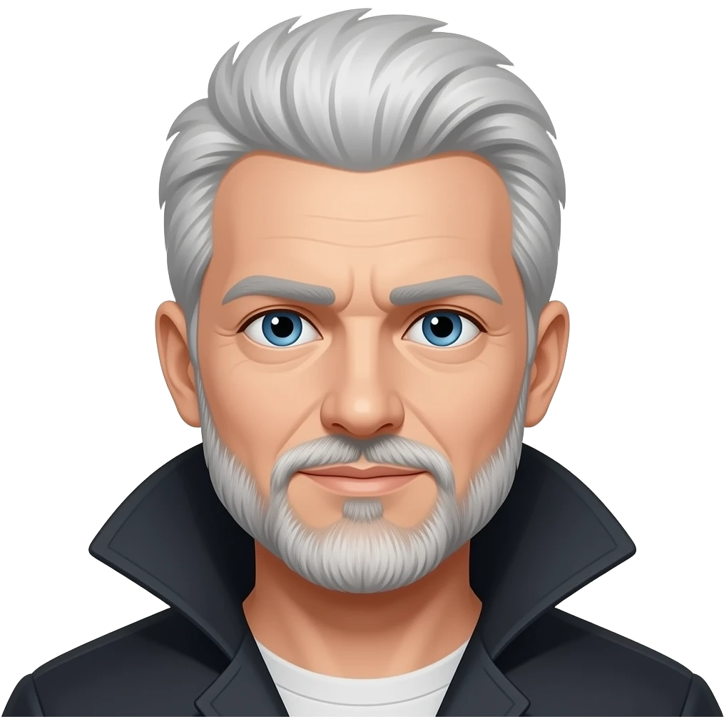 White man short beard bewitched ll emoji