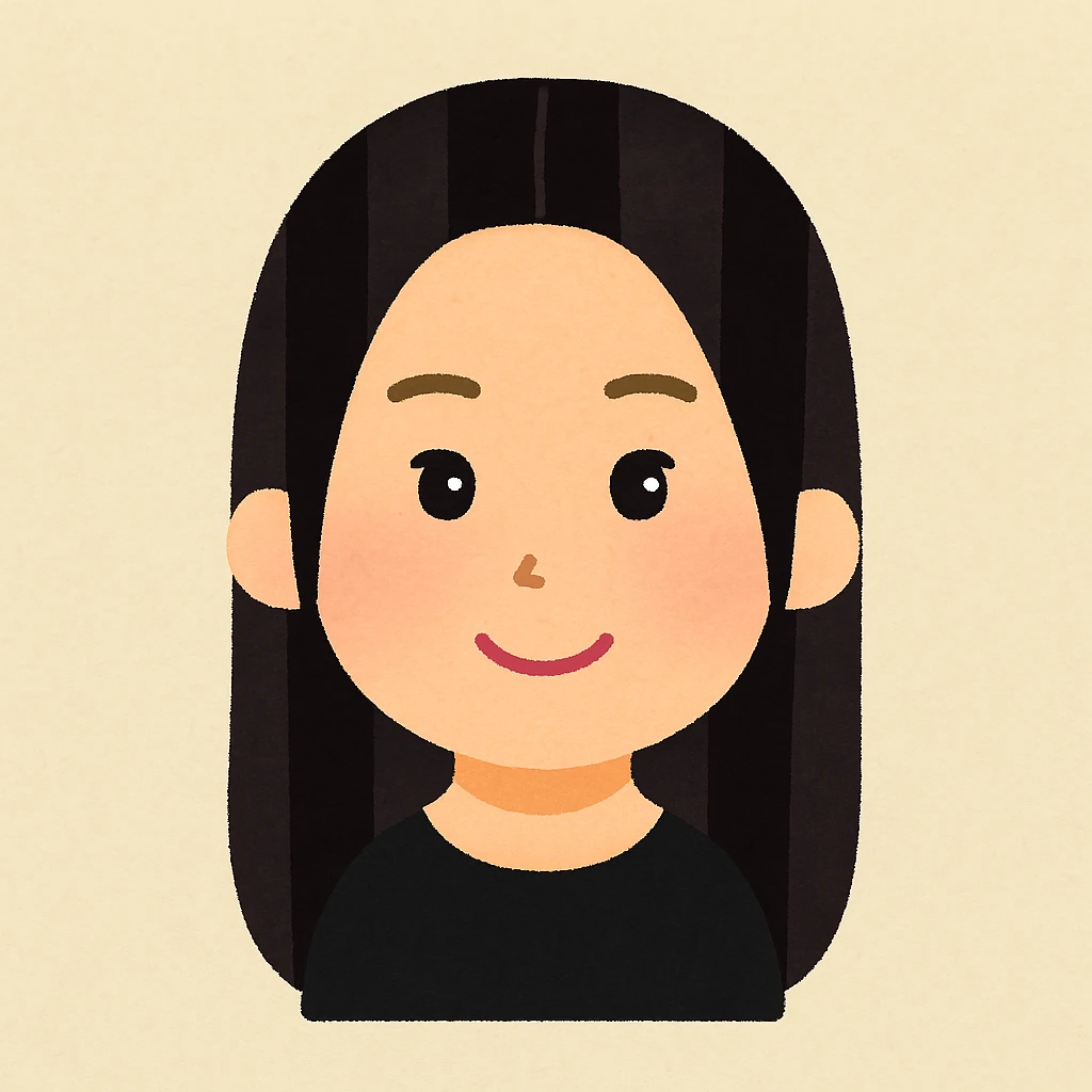 Redraw this face in the Irasutoya style, simple cartoon, friendly expression, light background. The style should be simple, clean, and friendly as typical of Irasutoya illustrations. emoji