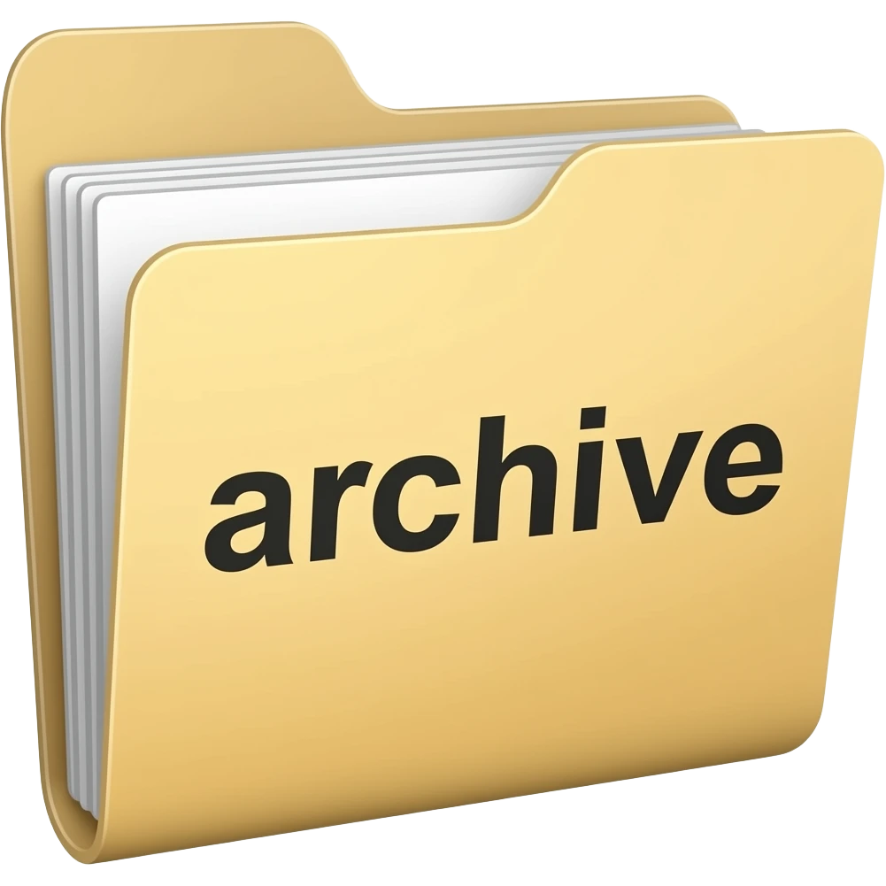 archived files with archive word on outside of folder emoji