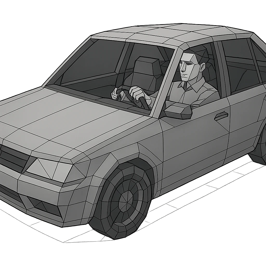 person driving a car emoji