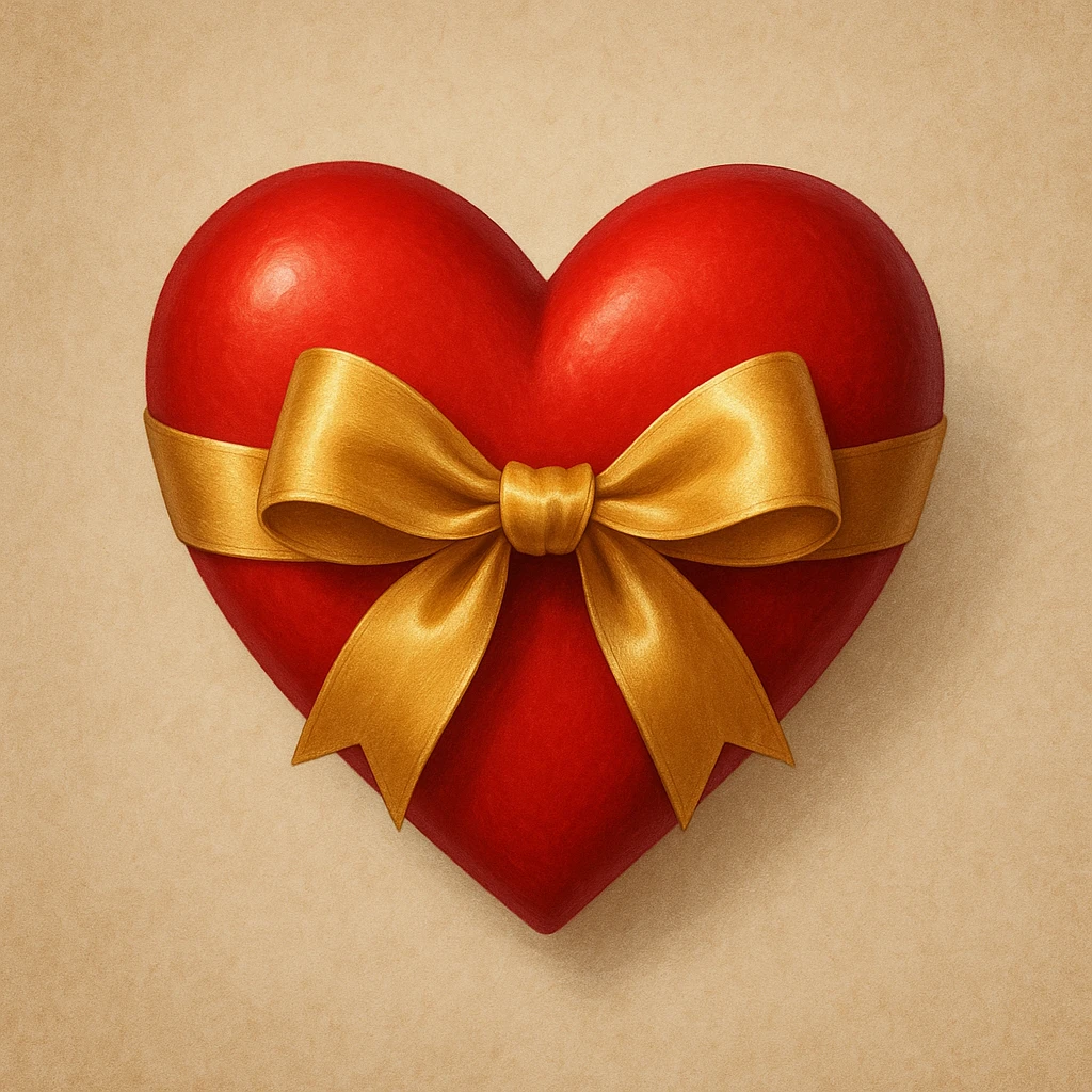 heart with a bow emoji