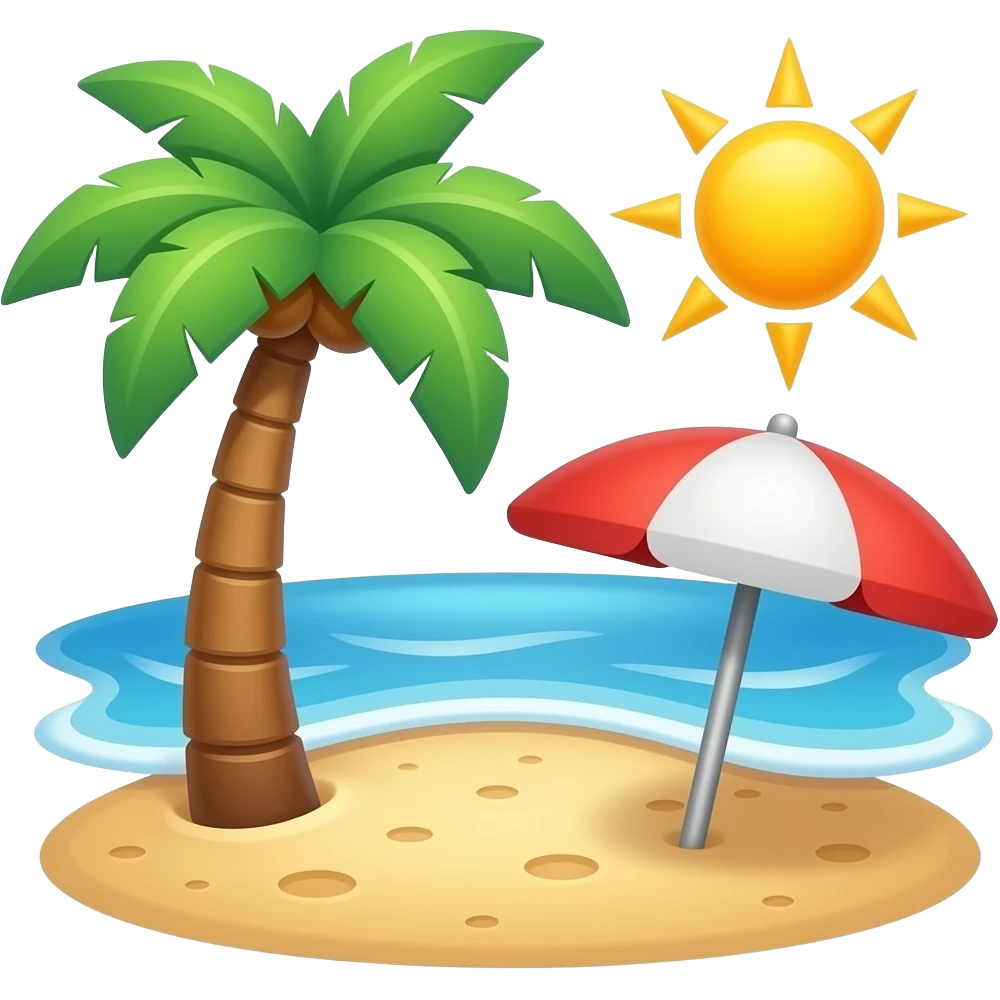 Make a beach emoji that’s more aesthetic than the wave emoji