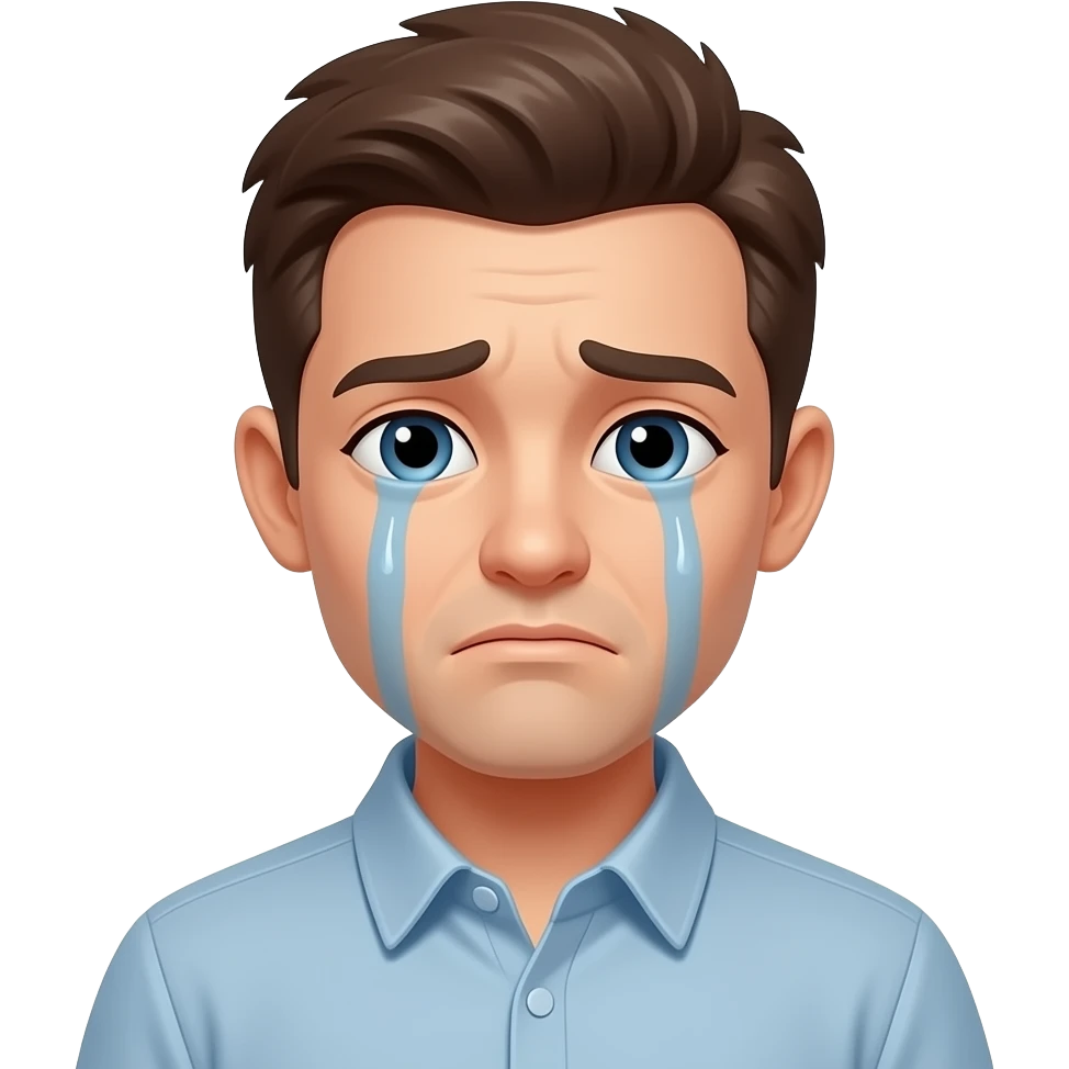 Hold head up sad emoji