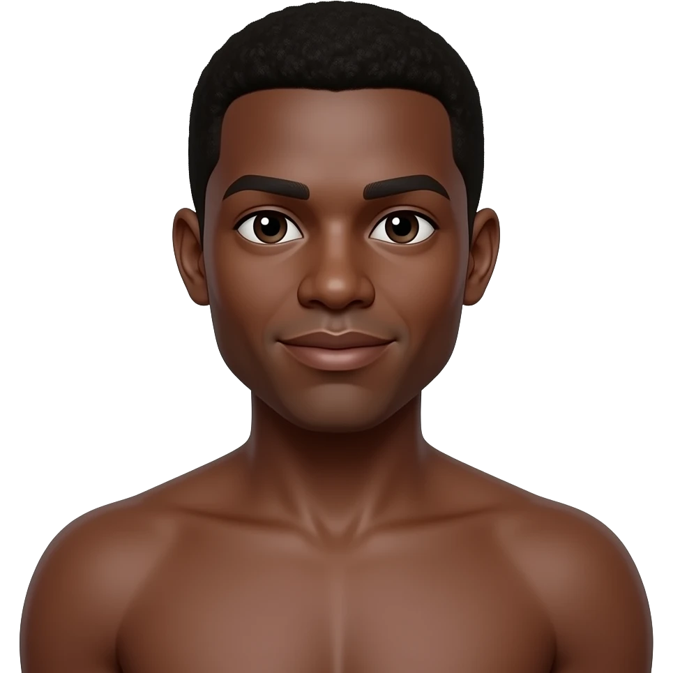 Cara negro bem dotado pelado emoji